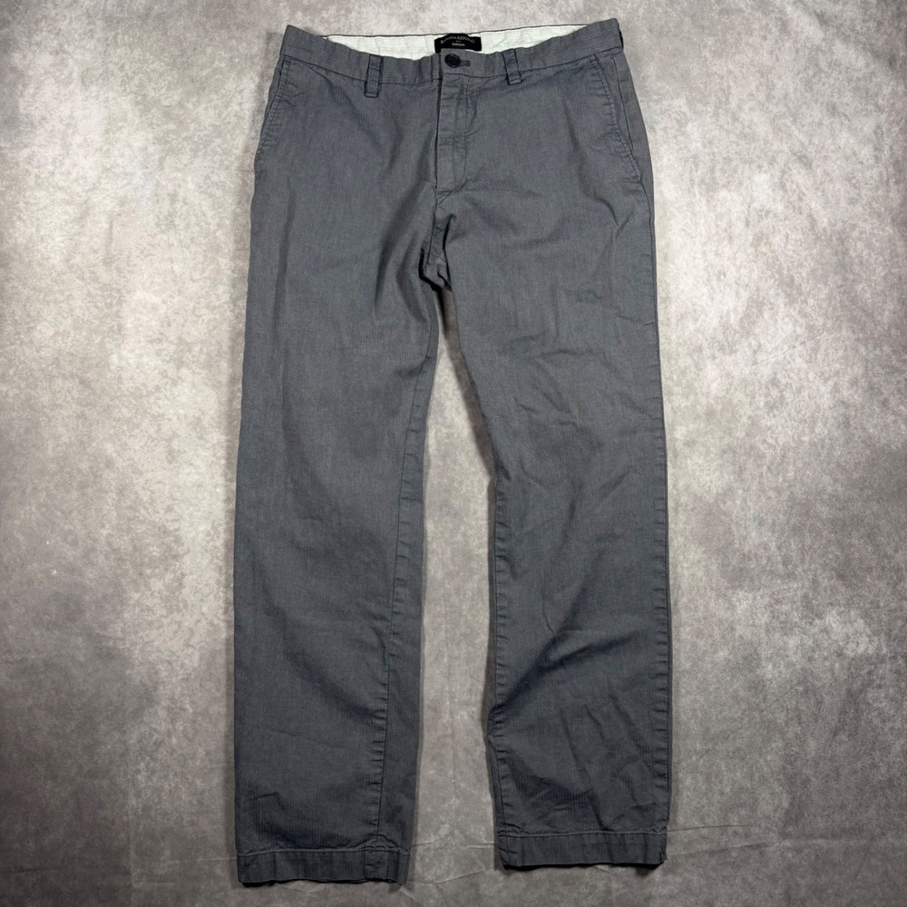 Banana Republic Emerson Straight Leg Chino Pants Gray 33x29 Business Casual